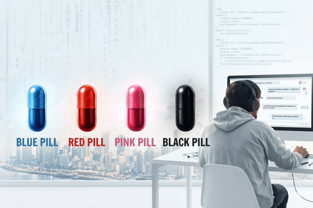 Blue, Red, Black y Pink Pill: ideologías digitales que impactan a jóvenes