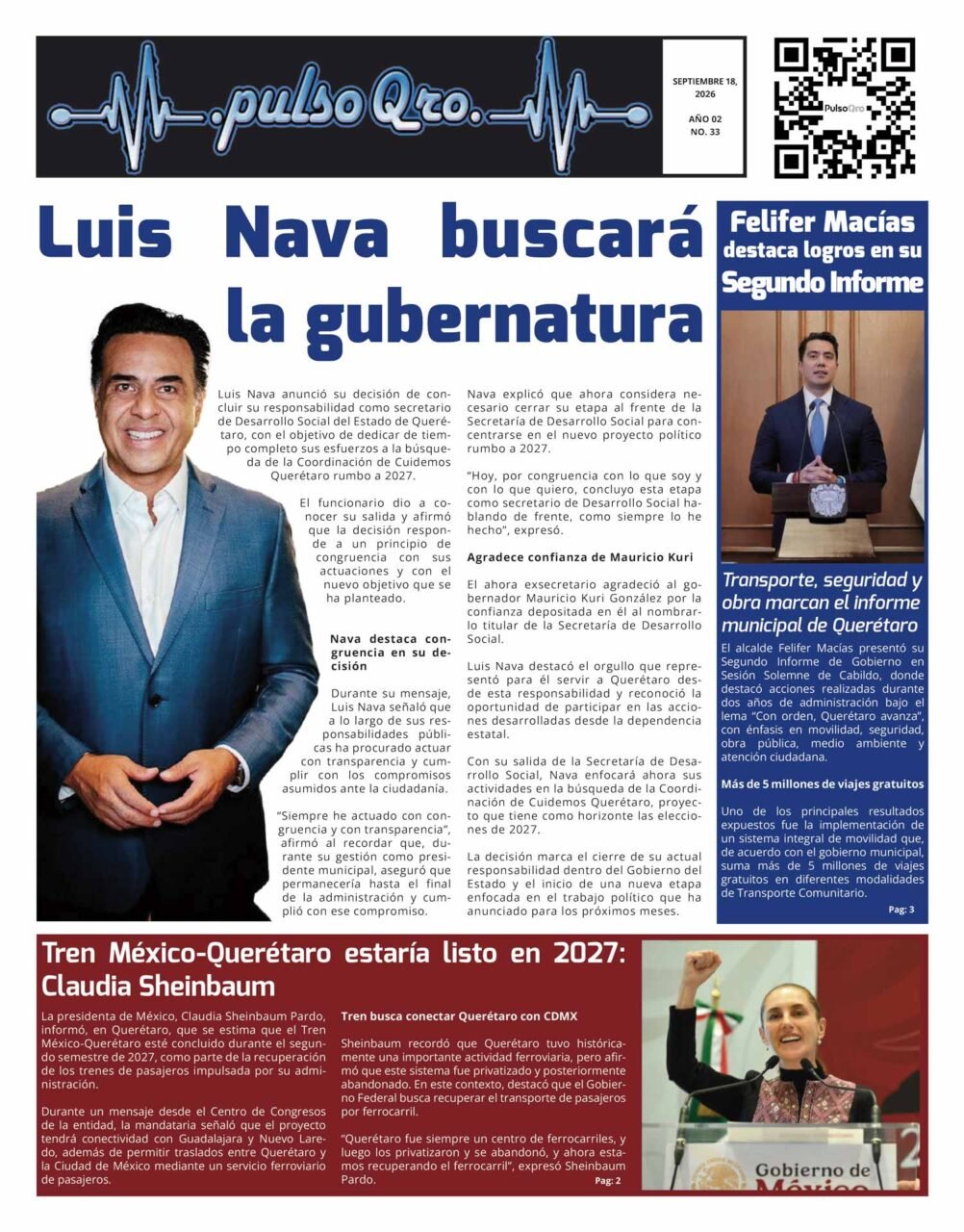 Luis Nava buscará la gubernatura – PulsoQro 33